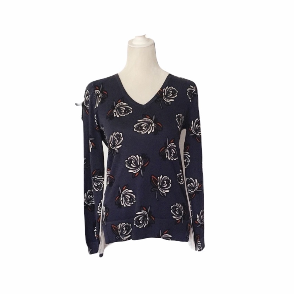 Ann Taylor Loft Long Sleeve Blue Top Size Small